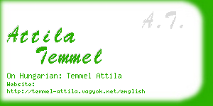 attila temmel business card